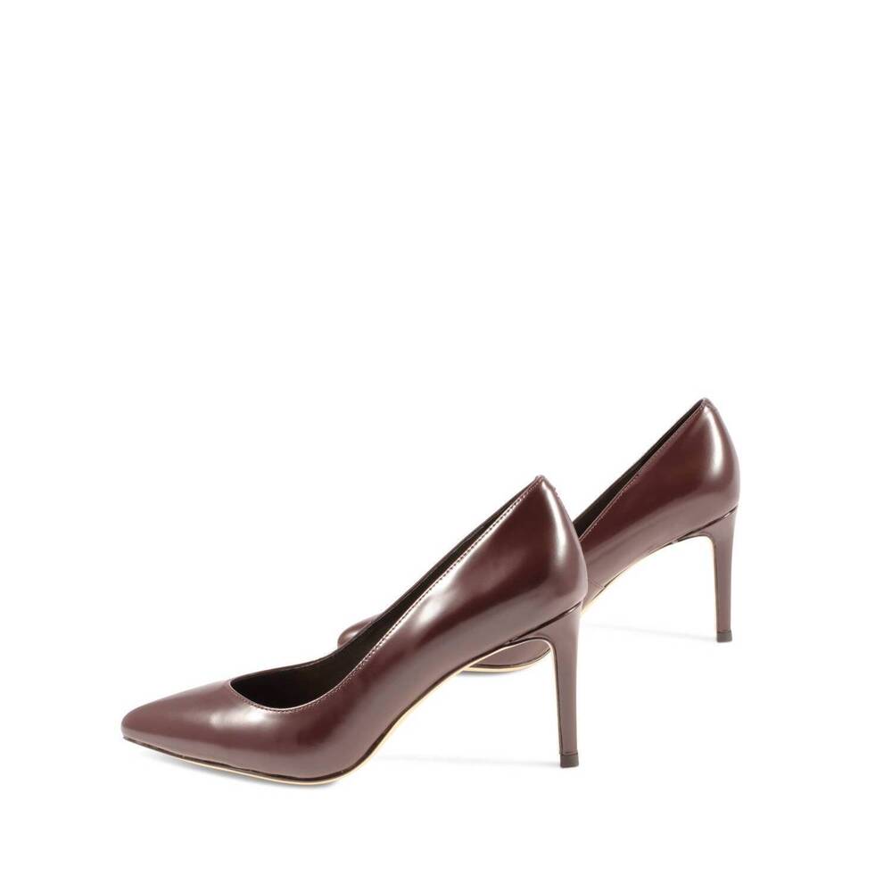 NEW MELYANN throw heeled pump in brown hs leather